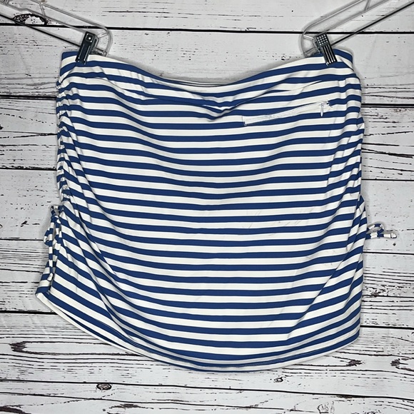 Patchington NWT Size XL Blue & White Stripe Skort - Skirt w/ Shorts - Picture 2 of 4